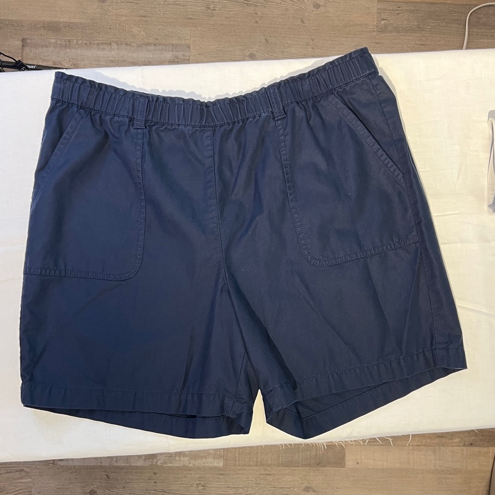 Talbots Blue Flat Front Shorts Comfortable Classic Design